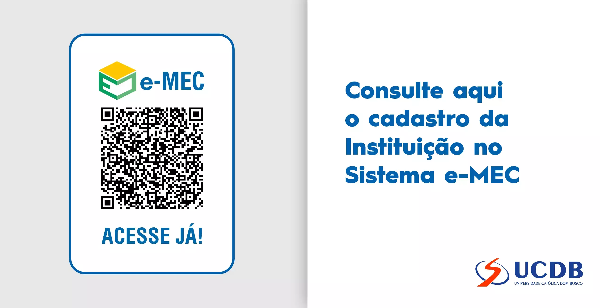 Selo QR Code UCDB - Ministério da Educação