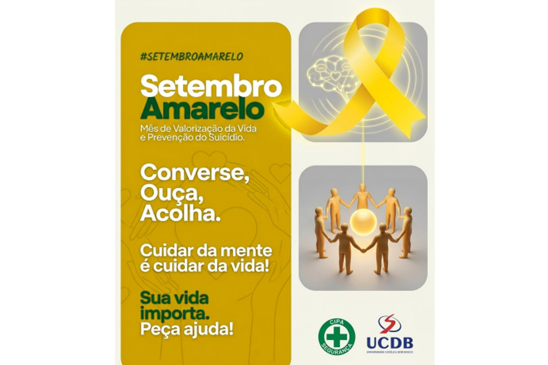 Setembro Amarelo: Converse, ouça, acolha