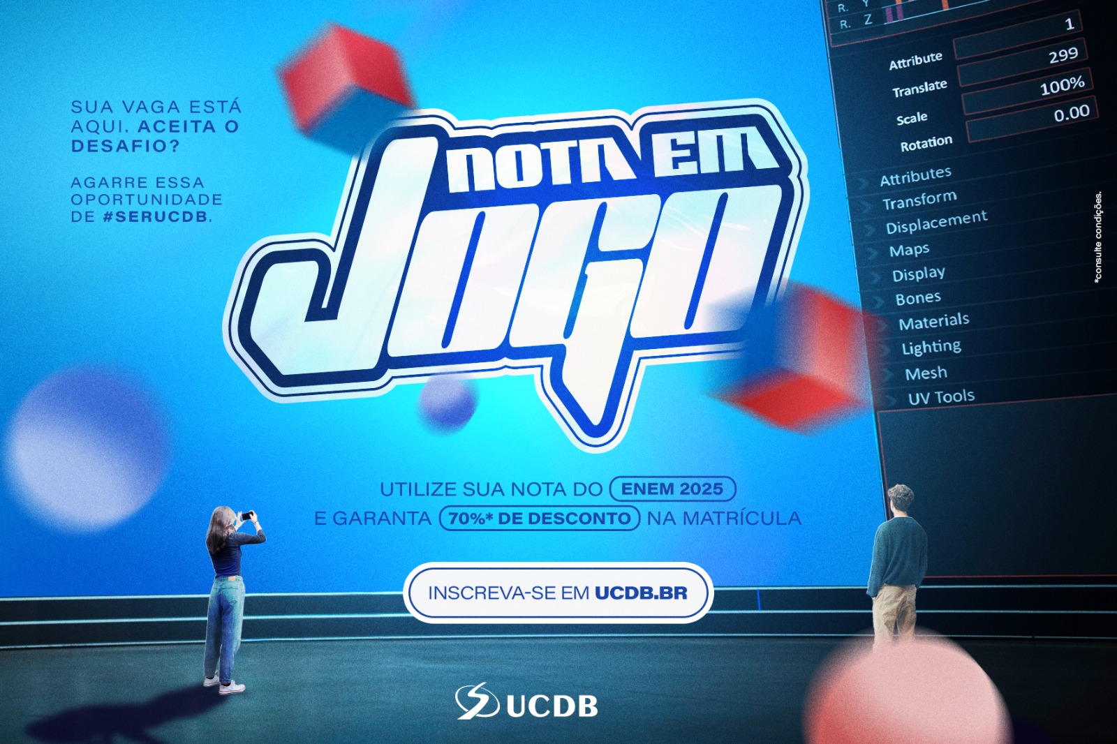 UCDB oferece descontos na matrícula e mensalidades para calouros que usarem nota do Enem 2025