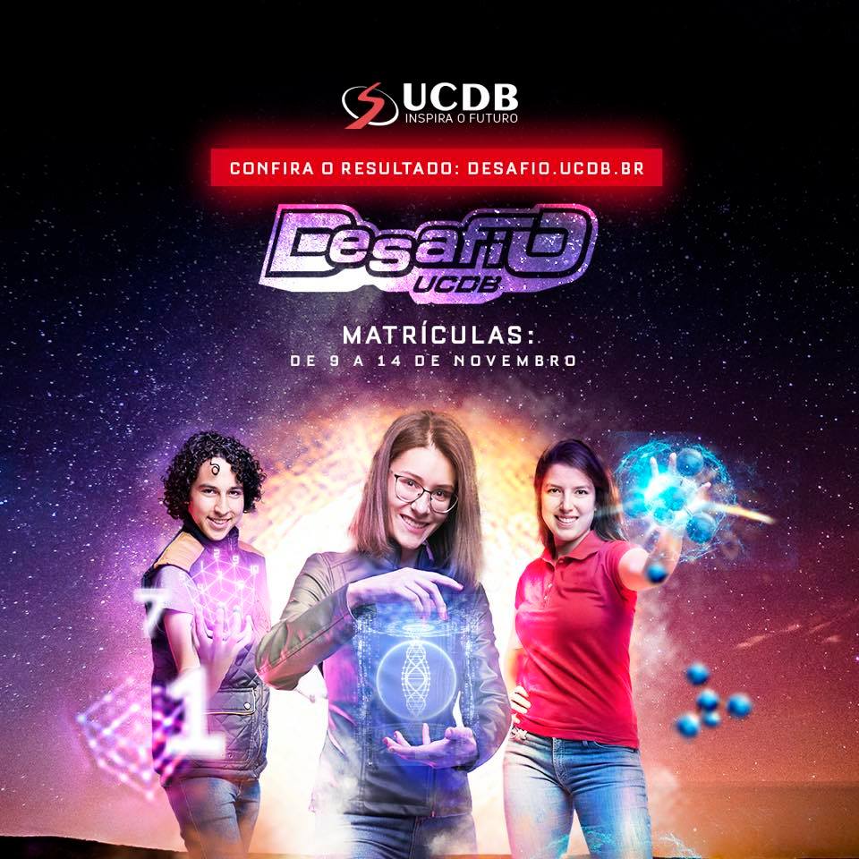 Prazo de matrícula para aprovados no Desafio UCDB começa na sexta