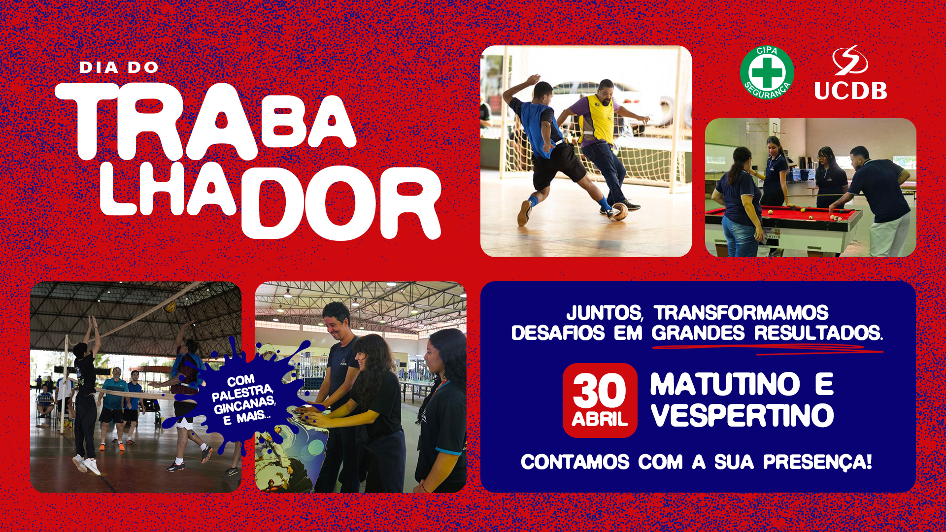 CIPA da UCDB promove programação especial pelo Dia do Trabalhador