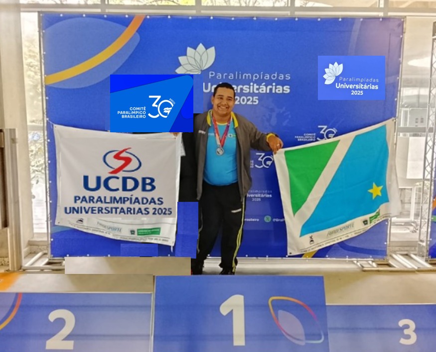 Acadêmico de Educação Física da UCDB conquista ouro e prata na Paralimpíada Universitária 2025