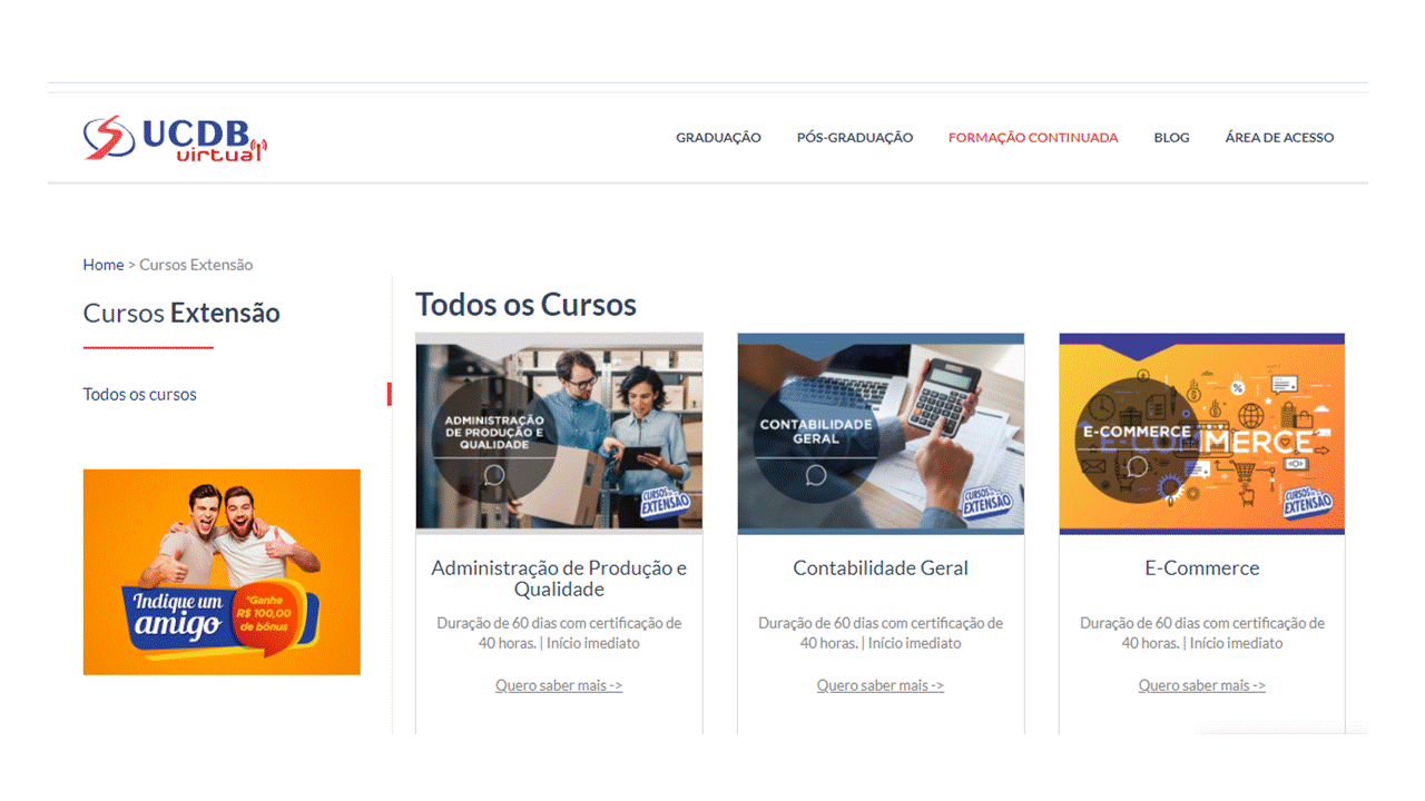 UCDB Virtual oferta novos cursos de extensão on-line para todo o Brasil ...