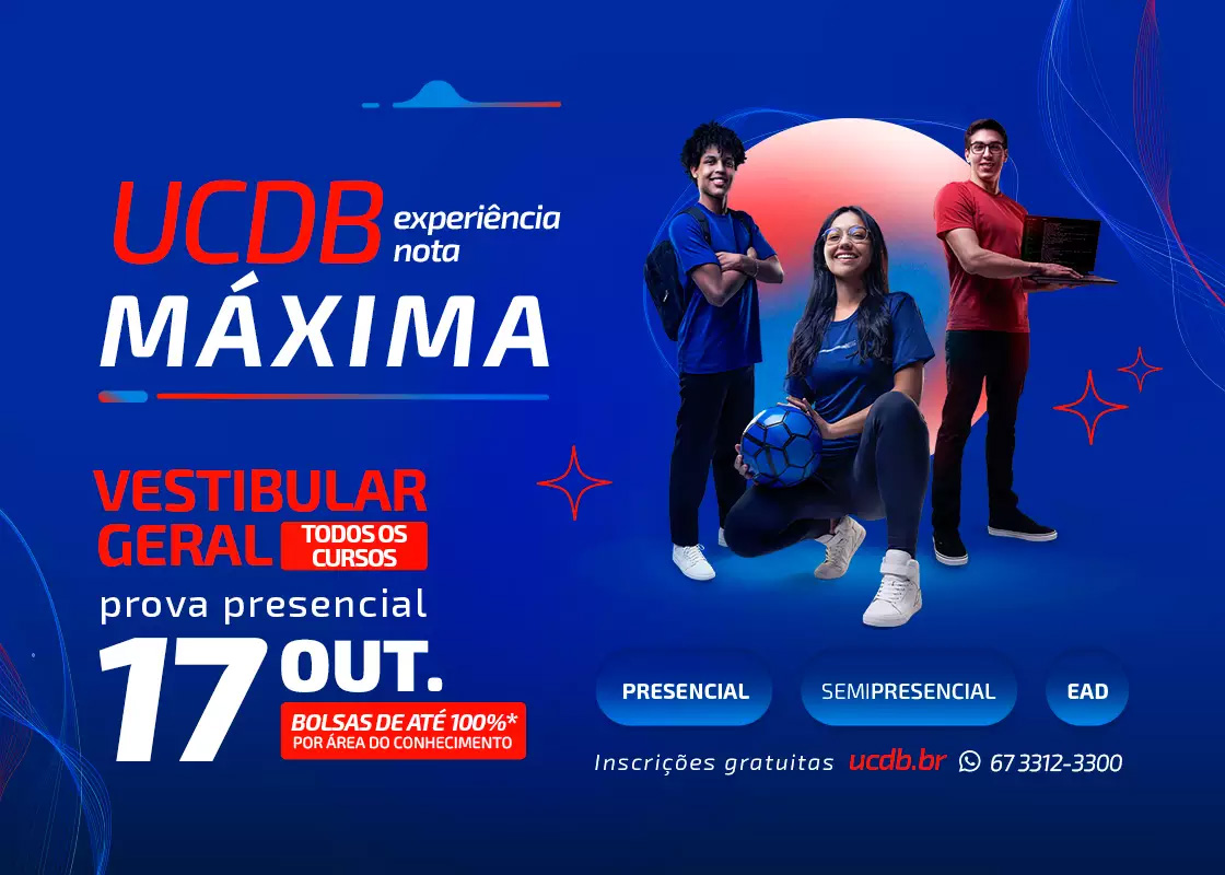 Prova presencial do Vestibular UCDB acontece neste sábado