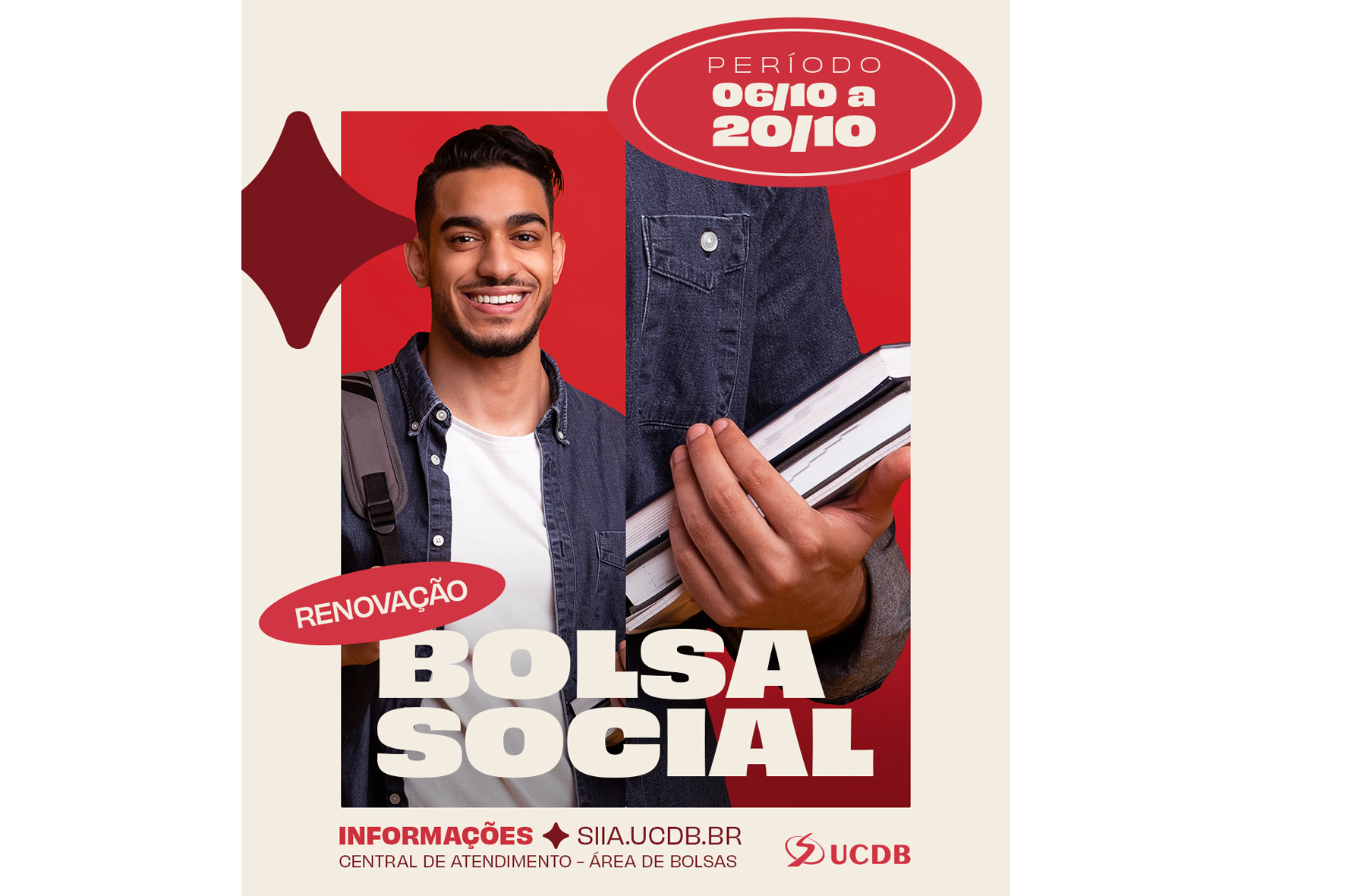 Renovação da Bolsa de Estudo Social deve ser feita até dia 20 de outubro