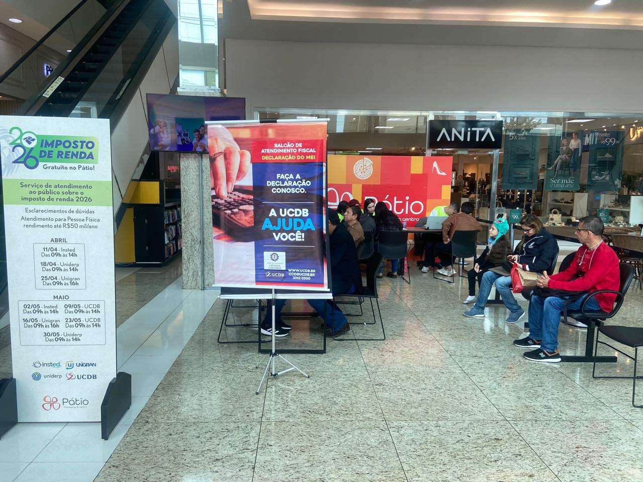 UCDB oferece atendimento gratuito para IRPF no Pátio Central