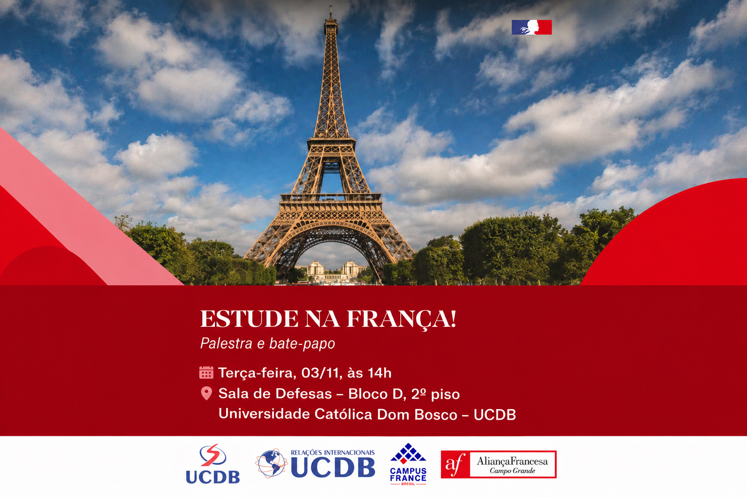 Intercâmbio na França é tema de reunião em novembro na UCDB