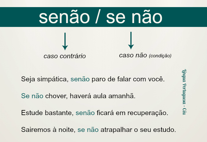 Senão e Se não: Quando usar?